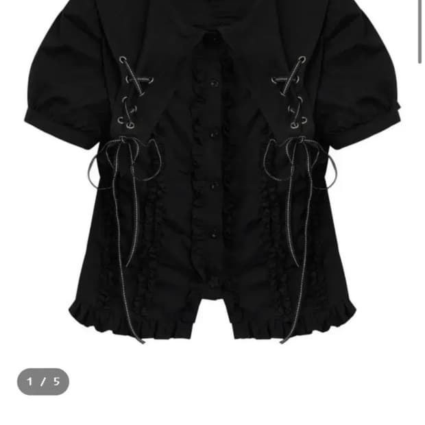 네코리 블라우스 블랙 지뢰계 서브컬쳐 