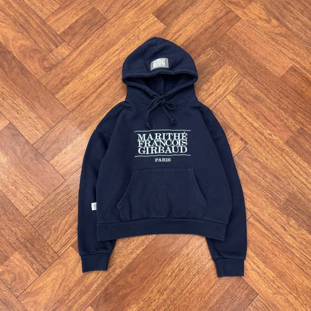 여성용 S 마리떼 프랑소와 저버 네이비 후드 티셔츠 
