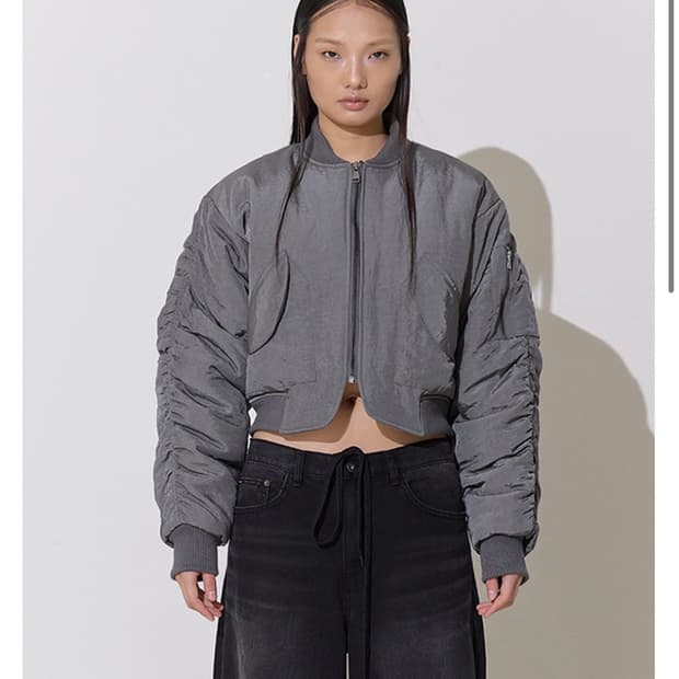 세이스라 셔링 MA 1 자켓 그레이