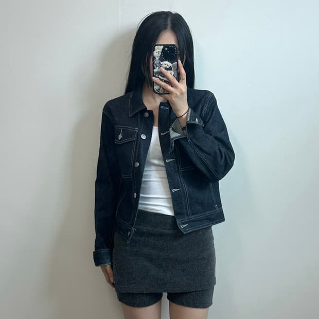 아네스베 스티치 포켓 데님 자켓
