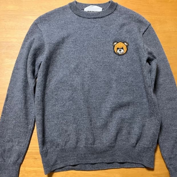 Moschino 모스키노 모 챠콜 베어 스웨터_95 사이즈