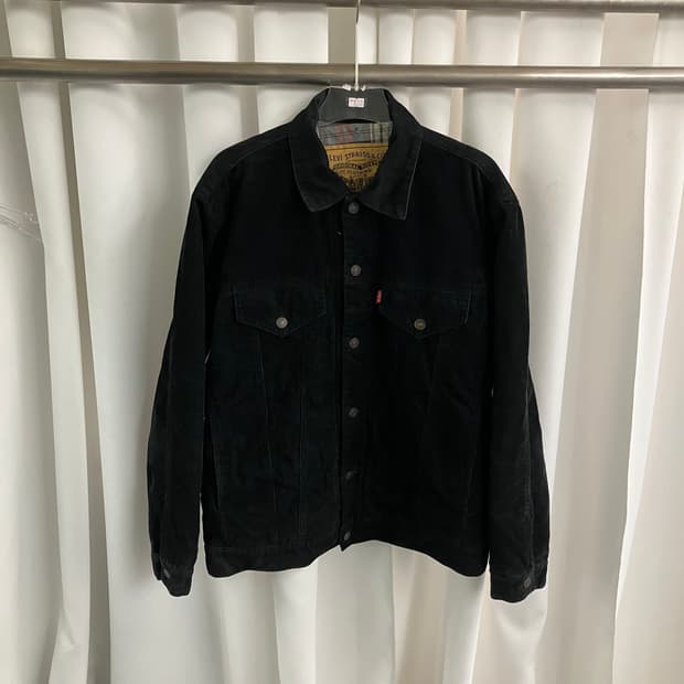 리바이스 레드탭 블랙 코듀로이 자켓 XL