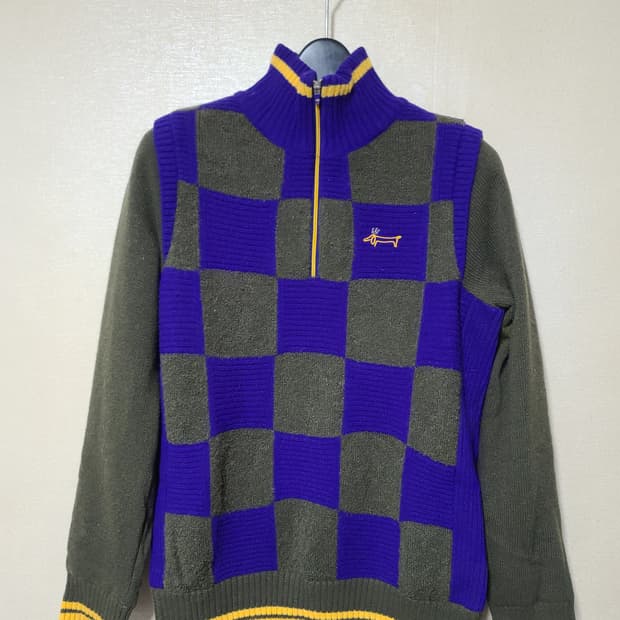 루이까스텔 방풍 반집업니트