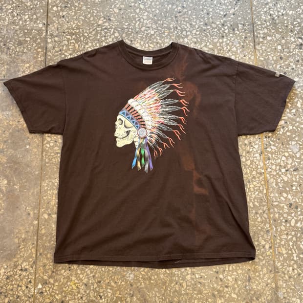 스컬 인디언 선페이딩 반팔 티셔츠(HT20)