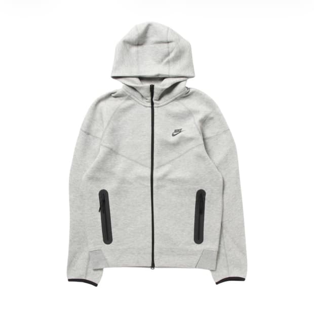 나이키 테크 플리스 후드 집업 그레이