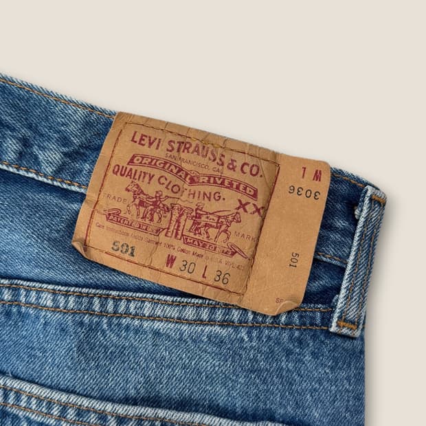 90s USA Made 리바이스 501 데님 팬츠 W30