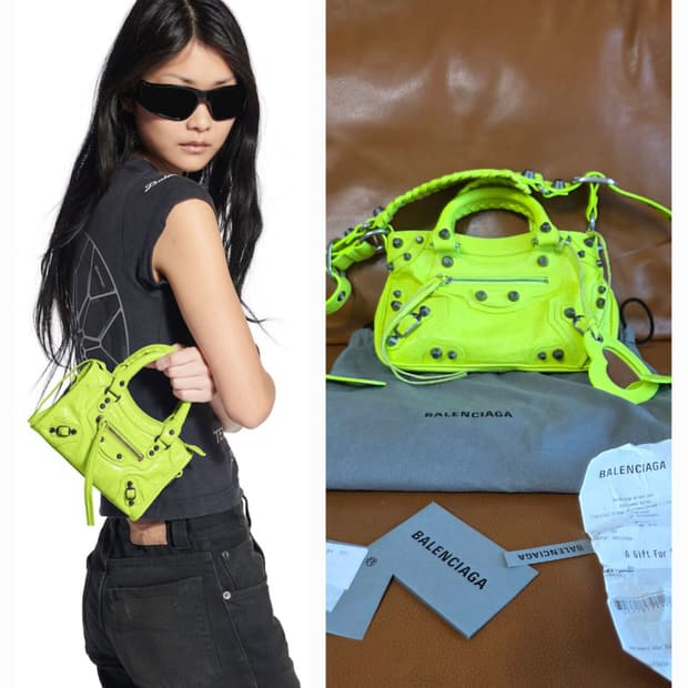 정품 발렌시아가 네오카골 르시티 시티백 모터백 스몰사이즈 네온 색상