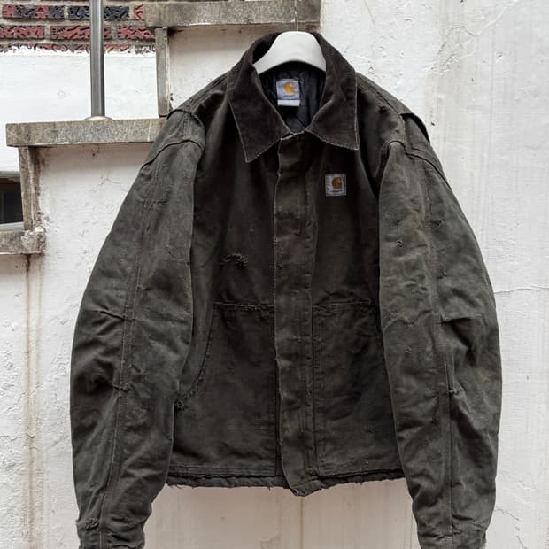 칼하트 j22 모스그린 다잉 커스텀 아크틱 자켓