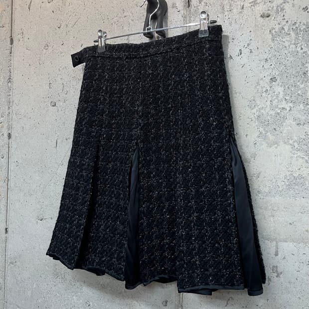 00s BLUMARINE 블루마린 트위드 실크 스커트