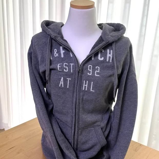 아베크롬비 글리터 후드집업 그레이 이코 솜빈티지 어항 스포티 베베