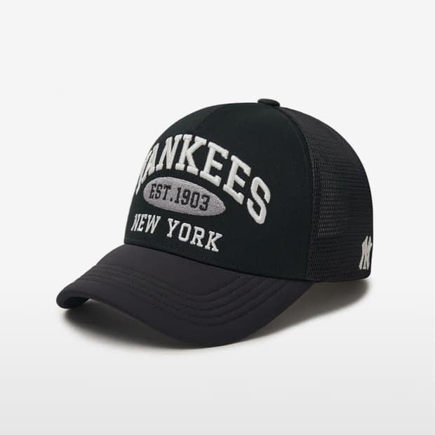 MLB 바시티 레터링 메쉬캡 NY (Zet Black)
