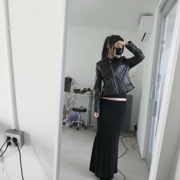 디에이디 레더 자켓