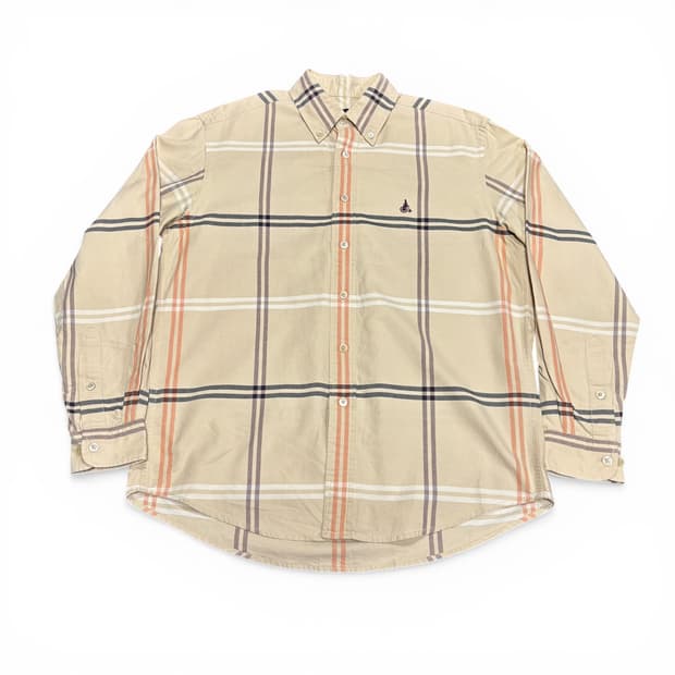 90-95 빈폴 베이지 체크 셔츠