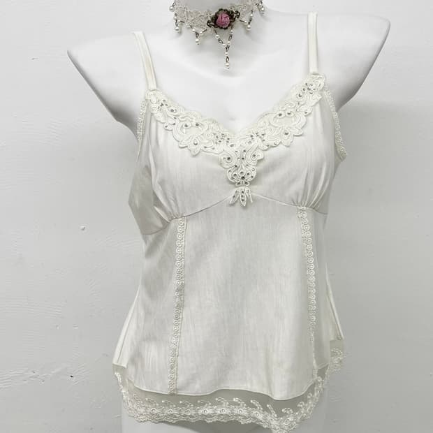 화이트페어리 자수 슬립