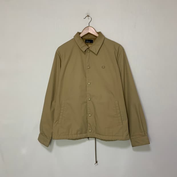 프레드페리 월계수 코치자켓 베이지 야상 자켓 트렌치 점퍼 L