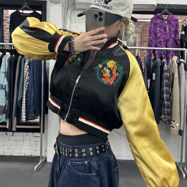 VTG 크롭 스카잔 자켓