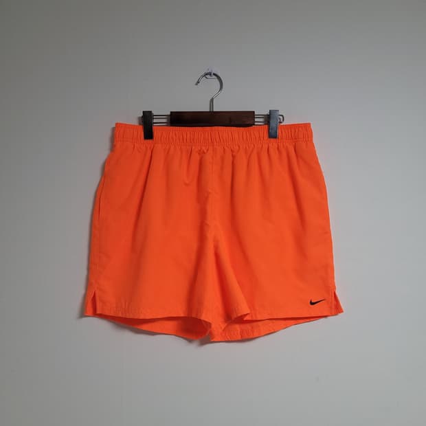 (XL) NIKE 나이키 스우시 반바지 오렌지 형광색