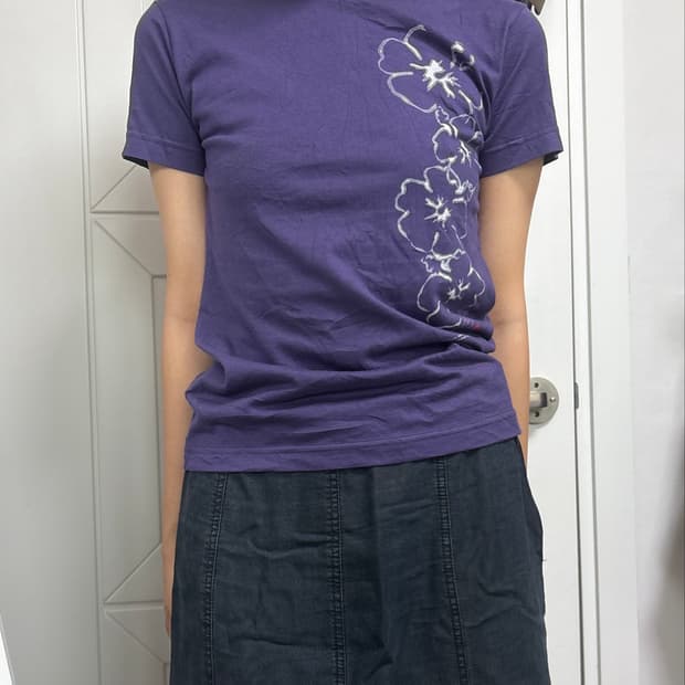vintage purple hibiscus t