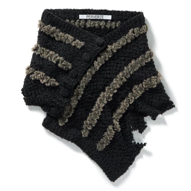 [F]퍼버즈 25fw Fluffy-trim Mesh 니트 스커트