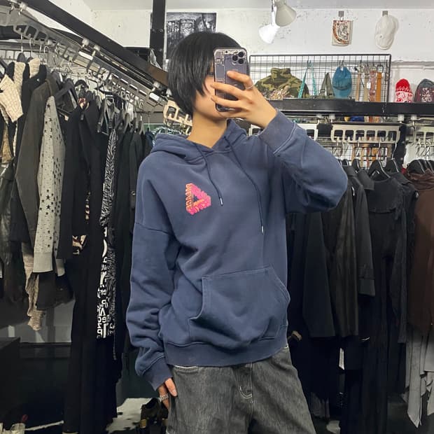 Palace 로고 프린팅 후드티셔츠