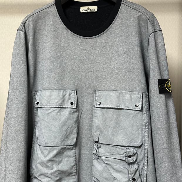 스톤아일랜드 텔라 플라카타 맨투맨 3XL(110)