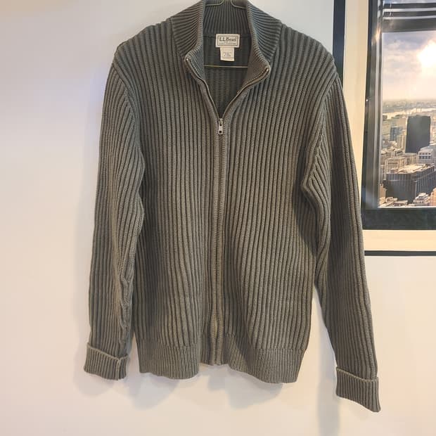 L.L.Bean 풀집업니트(카키)