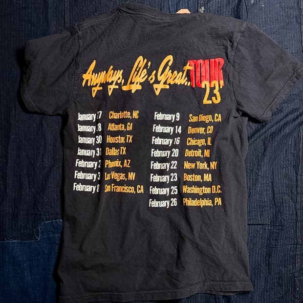 글로릴라 2023 애니웨이, 라이프 그레이트 투어 그래픽 티셔츠 S