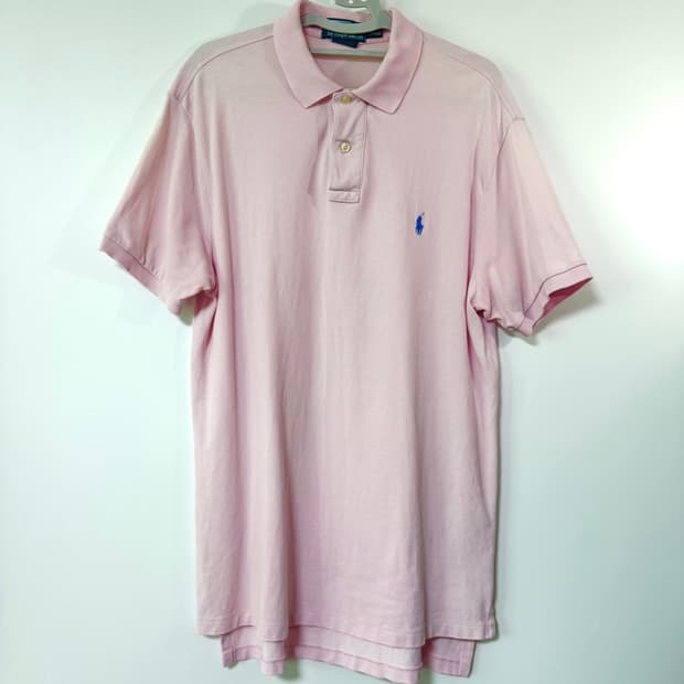 남자는 핑크 폴로 랄프로렌 카라티 L