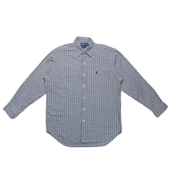 폴로 랄프로렌 블레이크 체크 셔츠 블루 M