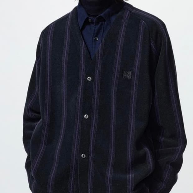 유니클로 니들스 스트라이프 가디건 L