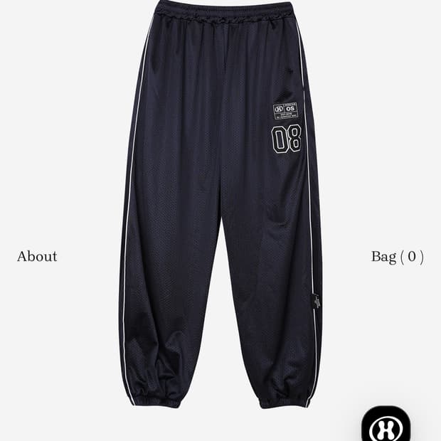 더미스테리어스호텔 펀치 매쉬드 바지 네이비 