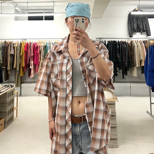 WRANGLER ombre western shirts (2XL) 웨스턴