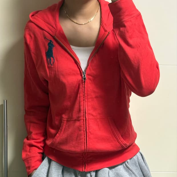 폴로 랄프로렌 빅포니 레드 후드집업