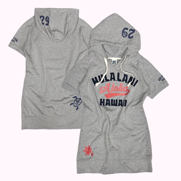 hawaiian logo hood dress
