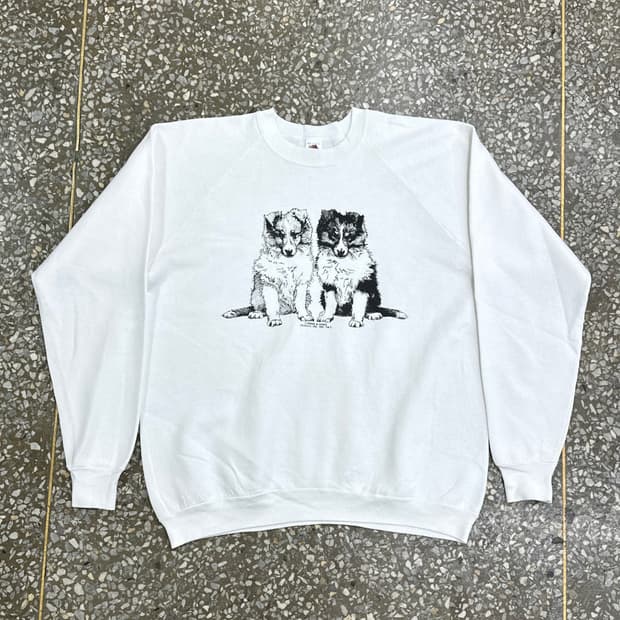90s USA FOTL 투 독스 빈티지 스웻셔츠 XXL