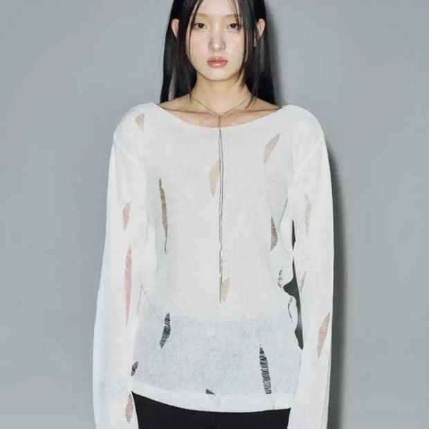 헬레네파리스 썸머 시스루 루즈 핏 니트