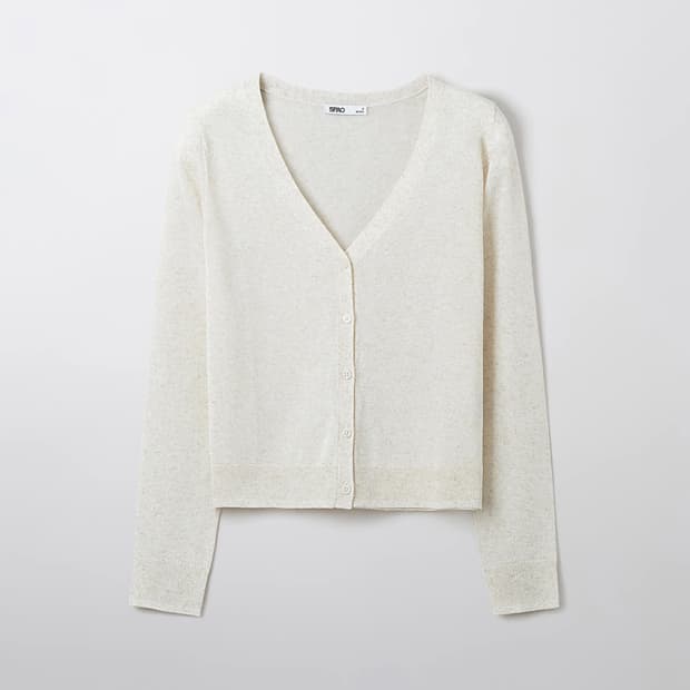 택O) 스파오 살안타템 cool 썸머 카디건 여름 가디건 오트밀 멜란지