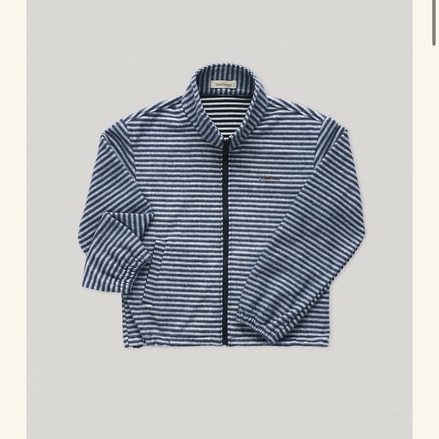 Blue Striped Director Regular Fleece Jum