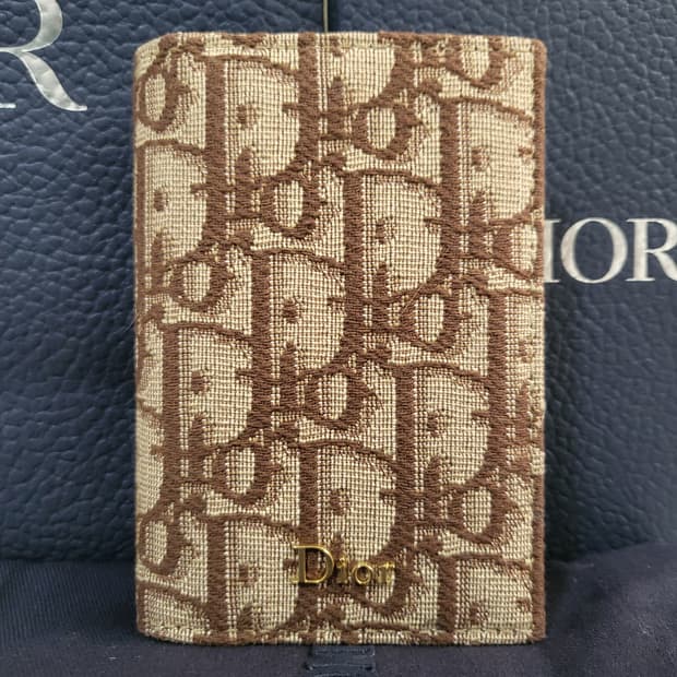 [유일매물/새상품급] 디올 오블리크 오거나이저 카드지갑 브라운