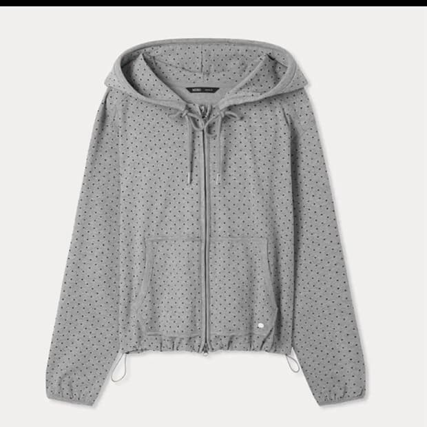 미쏘 스티치 후드집업 도트