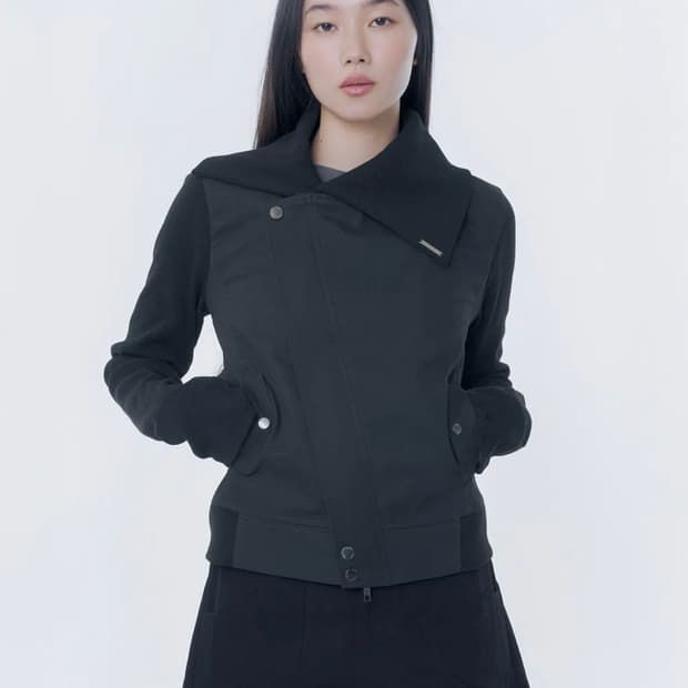 미세키서울 slash ribbed 자켓 블랙 2사이즈