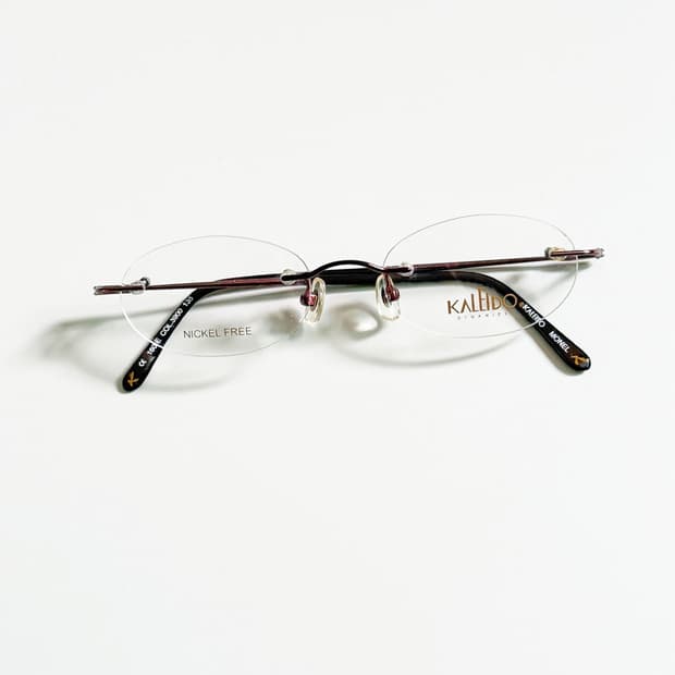 90s KALEIDO 무테 오벌 프레임 빈티지 안경