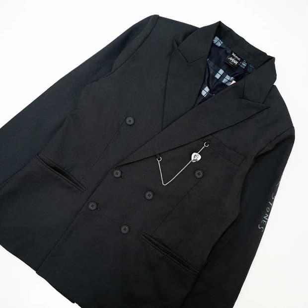 야자와아이 NANA X xrage 블랙 더블 자켓