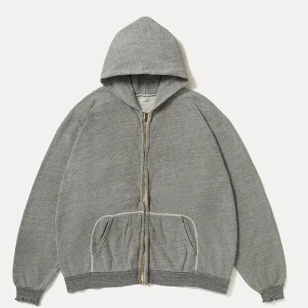 아프레쎄 26ss 라이트웨이트 후드집업 그레이