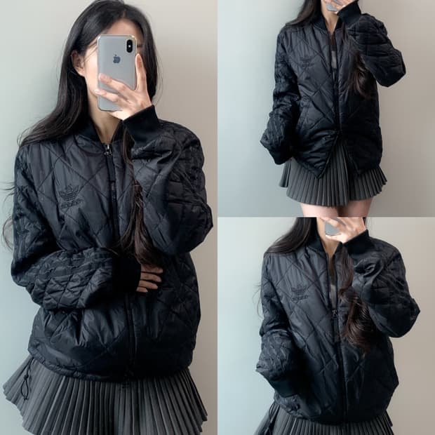아디다스 퀼팅 점퍼