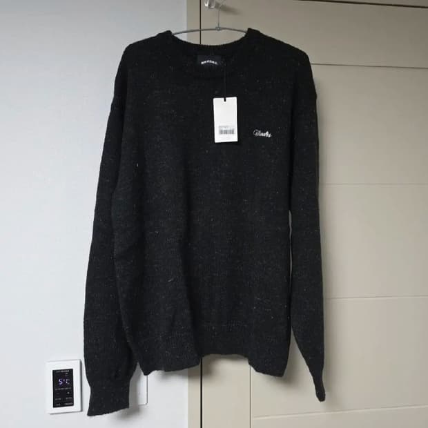 위캔더스 메탈릭 스웨터 블랙 L 택달린 새상품