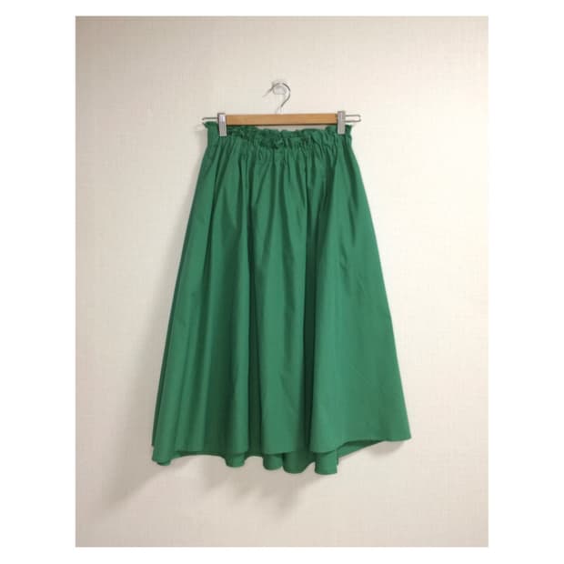 빈티지 그린 밴딩 스커트