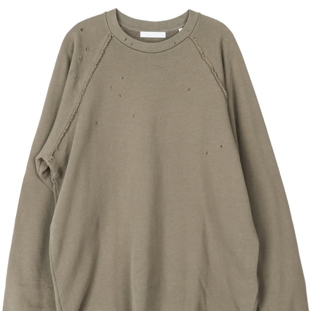 헬무트랭 DISTRESSED CREWNECK SAGE DUST [M]