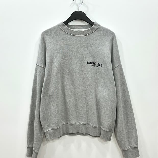 피어오브갓 에센셜 로고 맨투맨 그레이 L