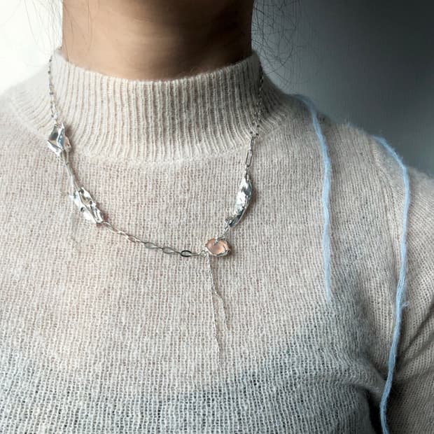 Grunge silver necklace